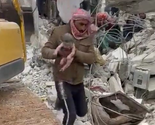 Iz ruševina u Siriji spasena tek rođena beba, pupčanikom još vezana za mamu