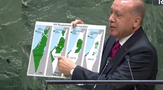 Pogledajte kako je Erdogan upitao članice UN-a da pokažu gdje su granice Izraela